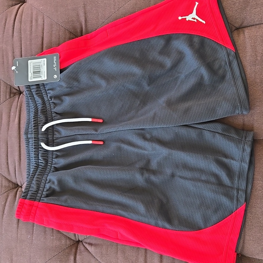 Air Jordan Red And Black Gym Shorts